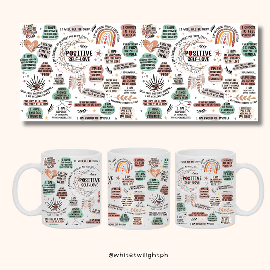 WTP The Positive Self Mug, 11 oz | Aesthetic, Self Care, Motivational, Positivity Gift Mug