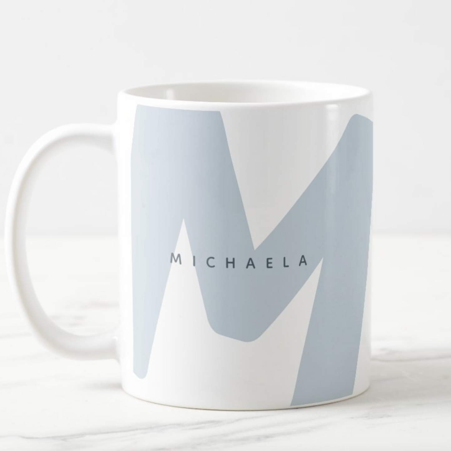 WTP Modern Oversized Monogrammed Custom Initial Name + Name Coffee Mug