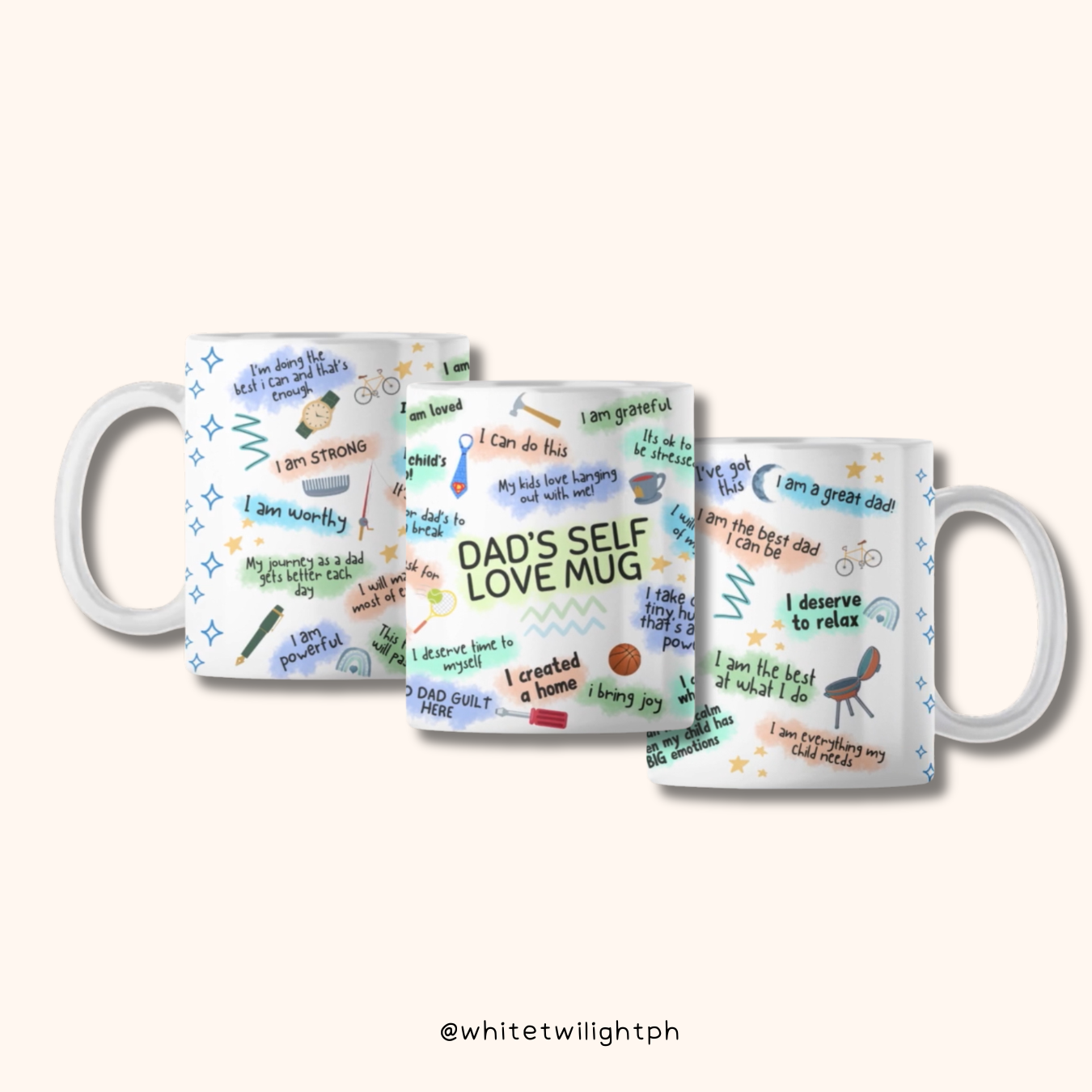 WTP Dad's Self Love Mug, 11 oz | Aesthetic, Self Care, Motivational, Positivity Gift Mug