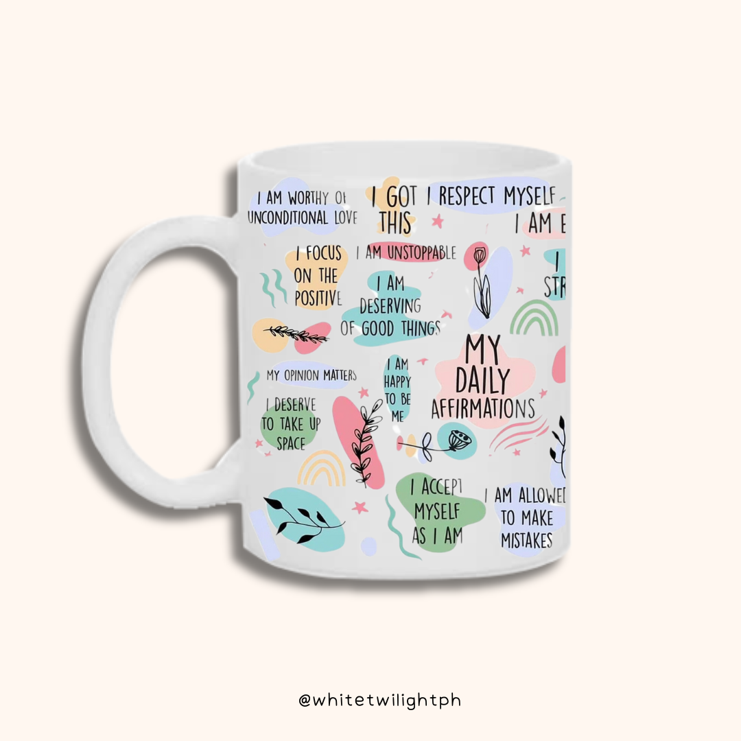 WTP My Daily Affirmation Mug, 11 oz | Aesthetic, Self Care, Motivational, Positivity Gift Mug