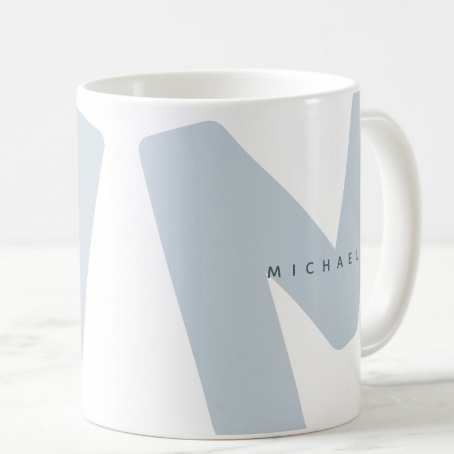 WTP Modern Oversized Monogrammed Custom Initial Name + Name Coffee Mug
