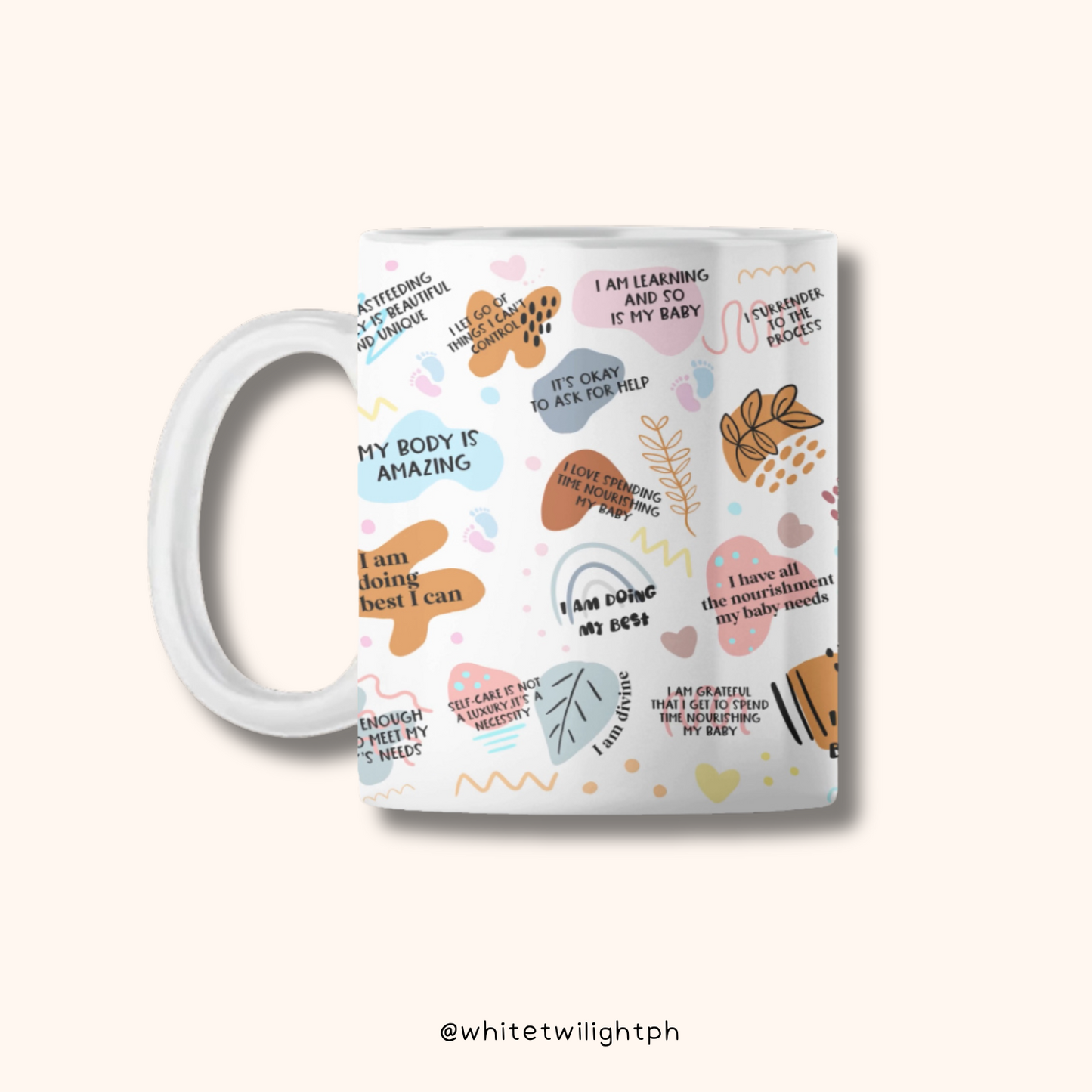 WTP Breastfeeding Mug Affirmation , 11 oz | Aesthetic, Self Care, Motivational, Positivity Gift Mug