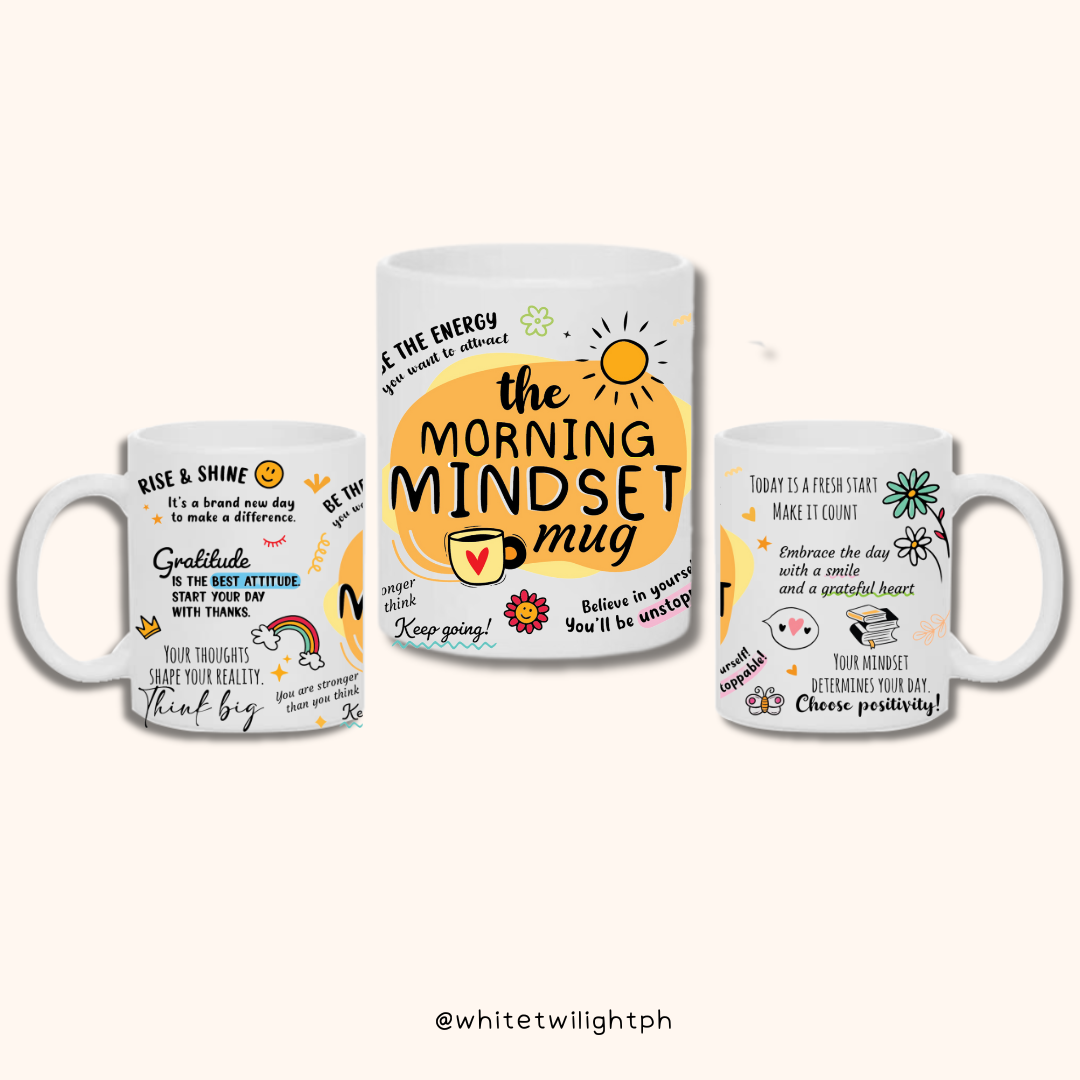 WTP The Morning Mindset Mug, 11 oz | Aesthetic, Self Care, Motivational, Positivity Gift Mug