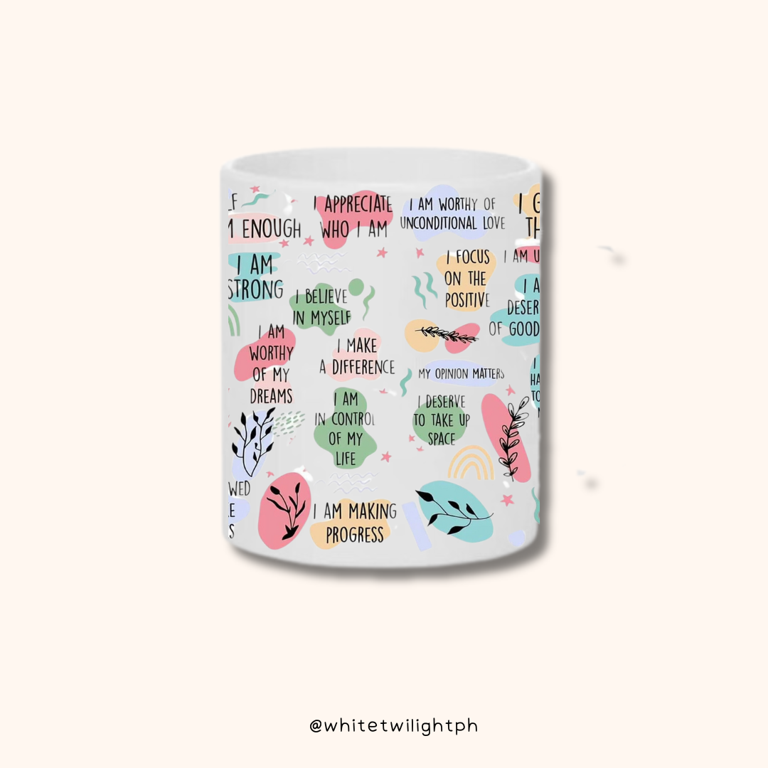 WTP My Daily Affirmation Mug, 11 oz | Aesthetic, Self Care, Motivational, Positivity Gift Mug