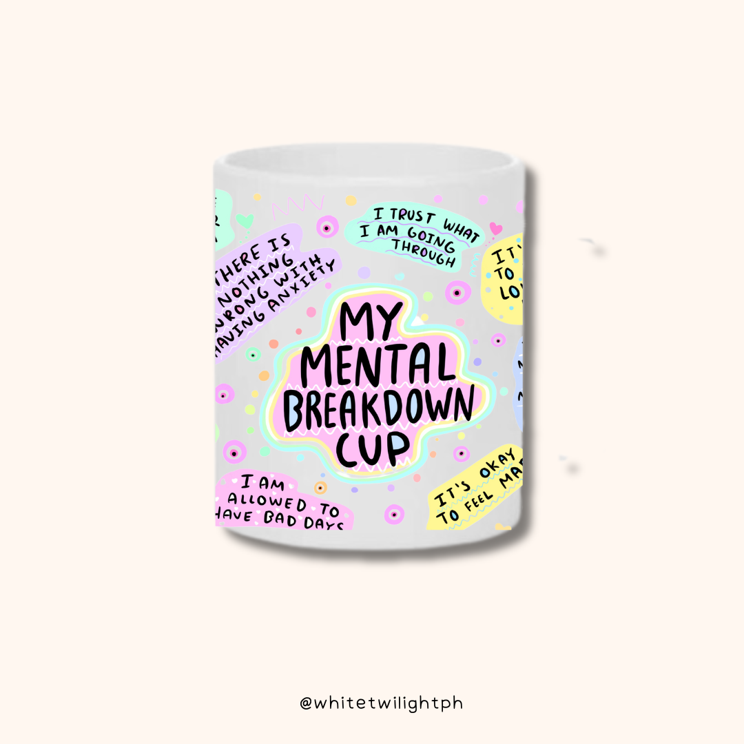 WTP Mental Breakdown Mug, 11 oz | Aesthetic, Self Care, Motivational, Positivity Gift Mug