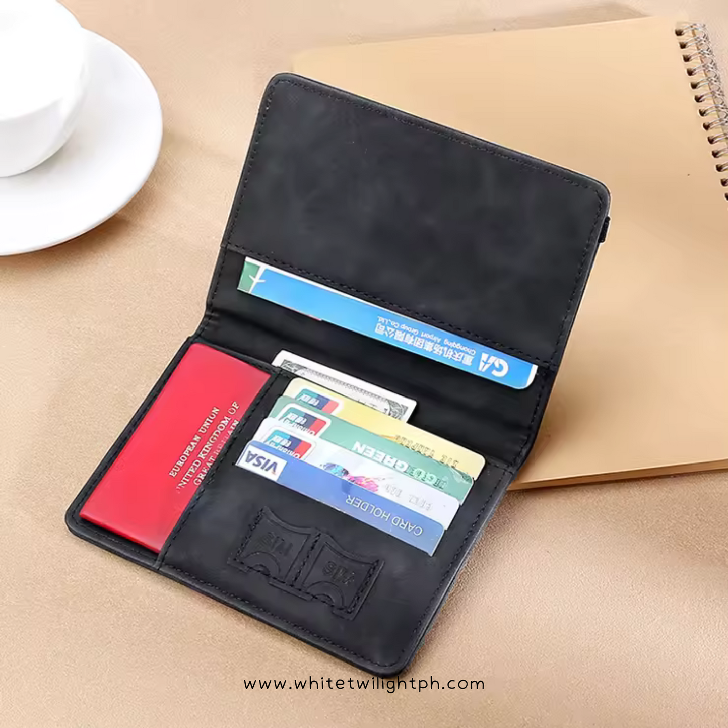 WTP RFID Blocking Passport Holder Wallet – Travel Essentials Organizer - Can be Personalized