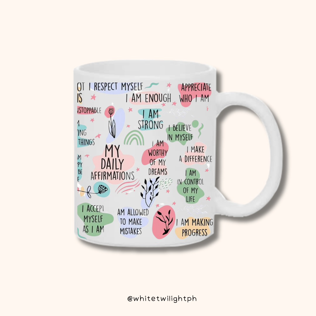 WTP My Daily Affirmation Mug, 11 oz | Aesthetic, Self Care, Motivational, Positivity Gift Mug