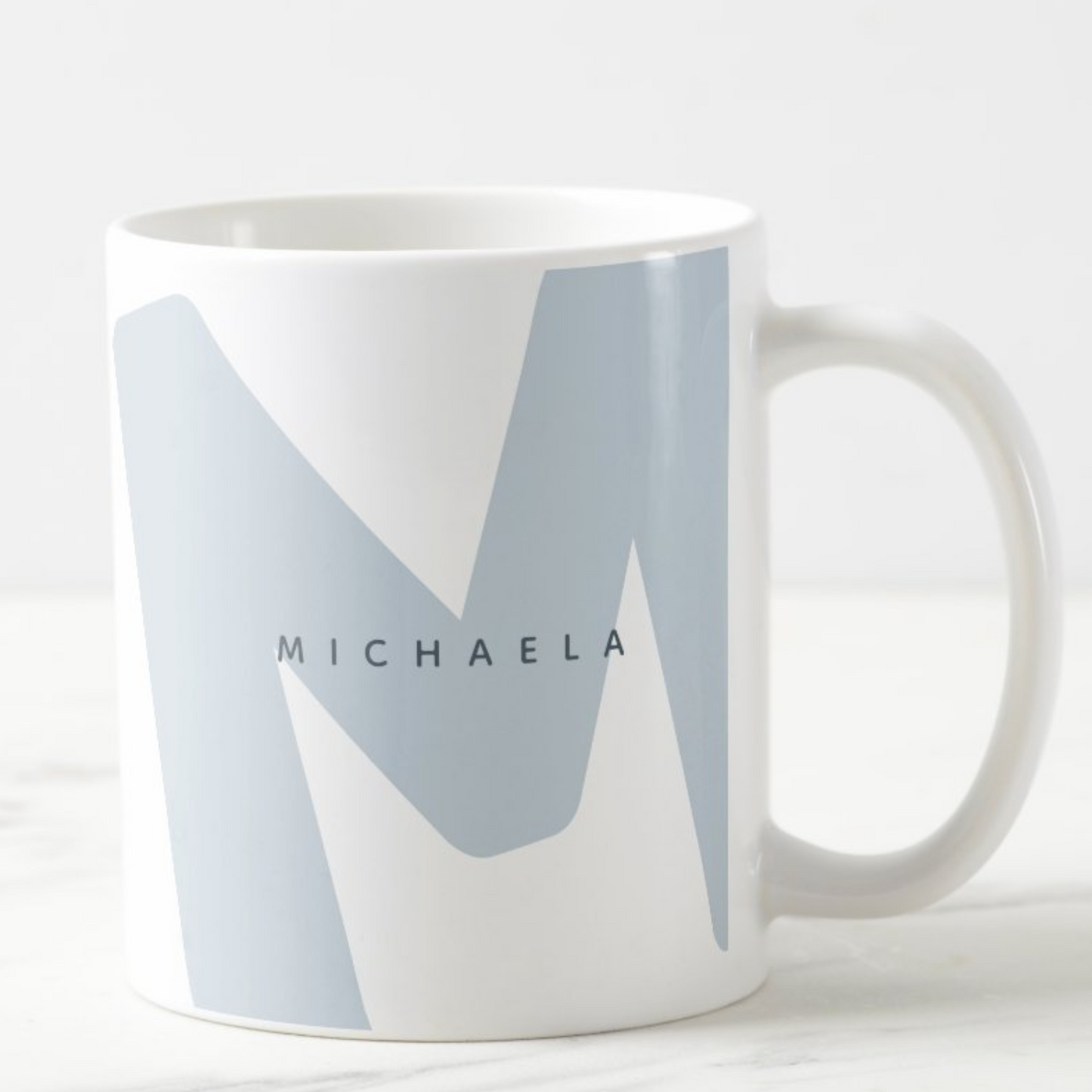 WTP Modern Oversized Monogrammed Custom Initial Name + Name Coffee Mug