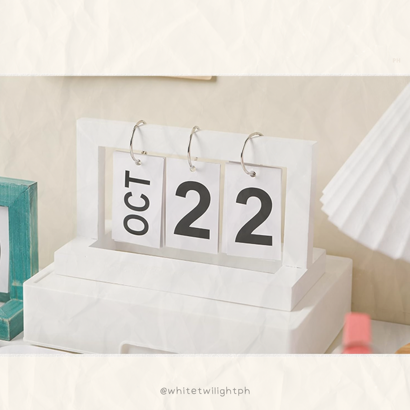 WTP Desk Calendars for Home and Office Flip Calendar, Gift for Memorial Day Recorder, Wood, White