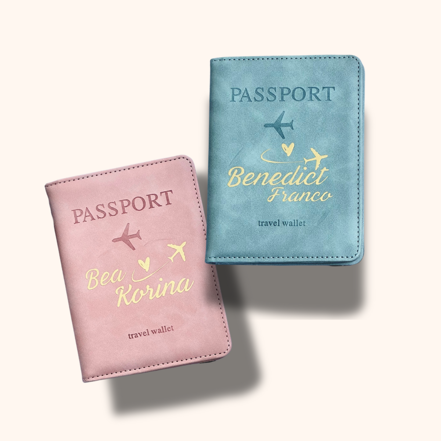 WTP RFID Blocking Passport Holder Wallet – Travel Essentials Organizer - Can be Personalized