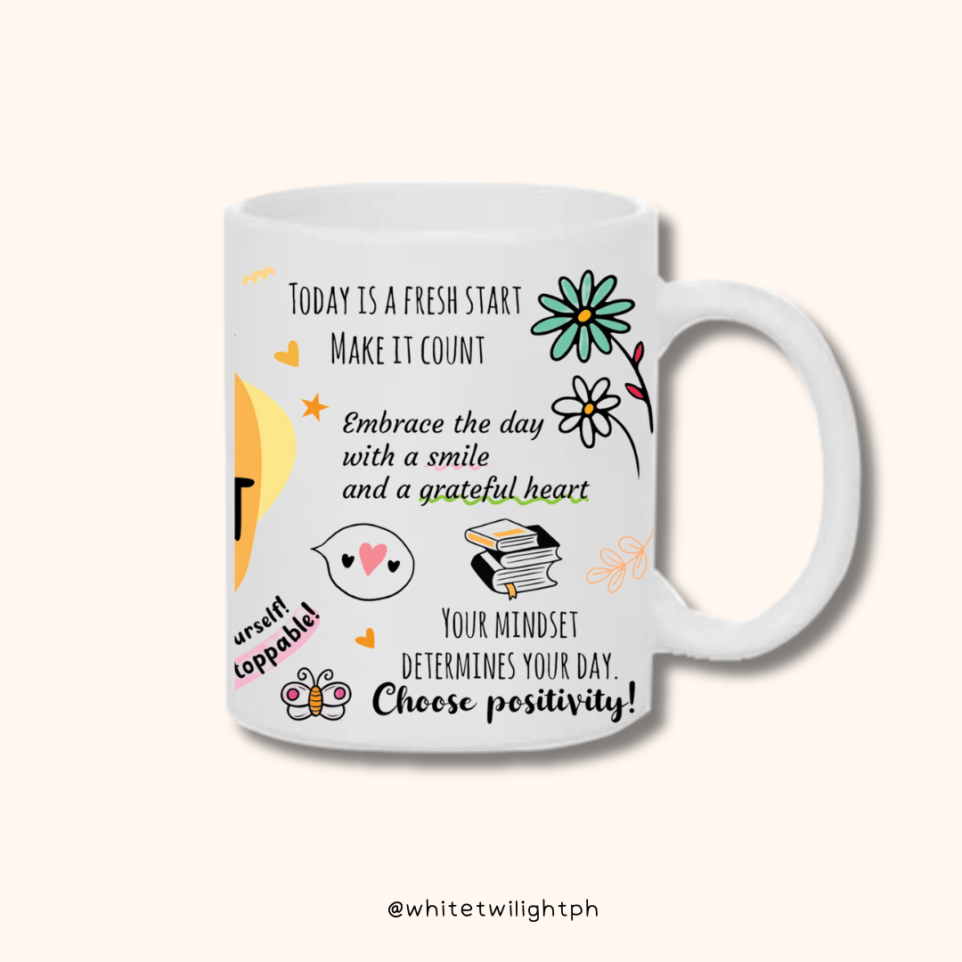 WTP The Morning Mindset Mug, 11 oz | Aesthetic, Self Care, Motivational, Positivity Gift Mug