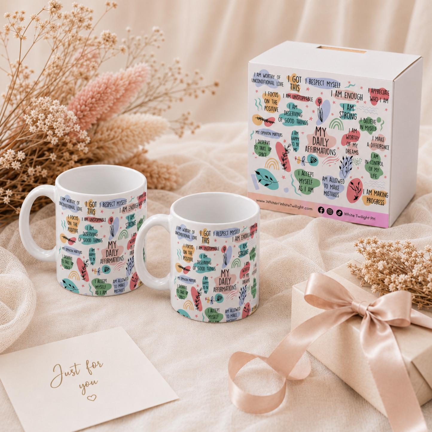 WTP My Daily Affirmation Mug, 11 oz | Aesthetic, Self Care, Motivational, Positivity Gift Mug, Design 1