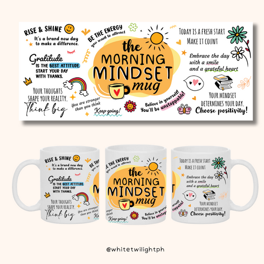 WTP The Morning Mindset Mug, 11 oz | Aesthetic, Self Care, Motivational, Positivity Gift Mug