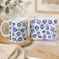 WTP Evil Eye Coffee Mug – Affirmation Mug for Positive Energy, Protection & Mindfulness, Ceramic Inspirational Cup, 11oz