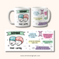 WTP Zodiac Signs Affirmation Mug, 11oz – Cute and Inspiring Ceramic Mug for Daily Positivity