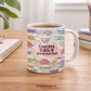 WTP Teacher Daily Affirmations Mug, 11 oz | Inspirational Ceramic Coffee Cup for Educators, Positive Quotes & Self-Care Gift for Teachers, 11 oz