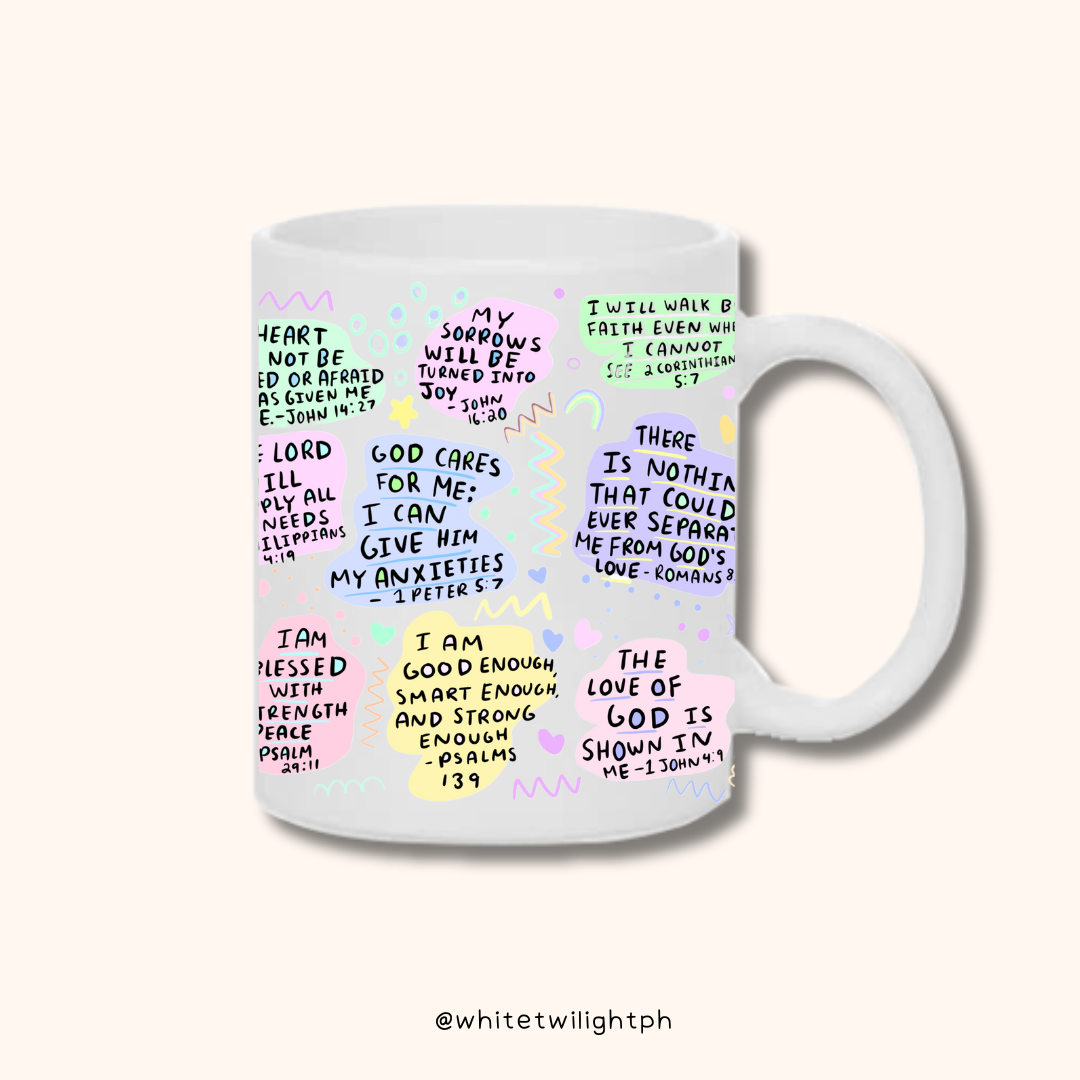 WTP My Daily Bible Affirmation Mug, 11 oz | Aesthetic, Self Care, Motivational, Positivity Gift Mug