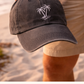 White Twilight PH Washed Palm Tree Embroidered Baseball Cap – Unisex Vintage Style Adjustable Hat for Outdoor, Travel, Beach & Daily Wear