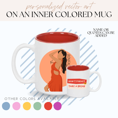 WTP Personalized Minimalist Vector Mug Coffee Mug for Home, Office, Gifts, Giveaways, Birthdays,11oz