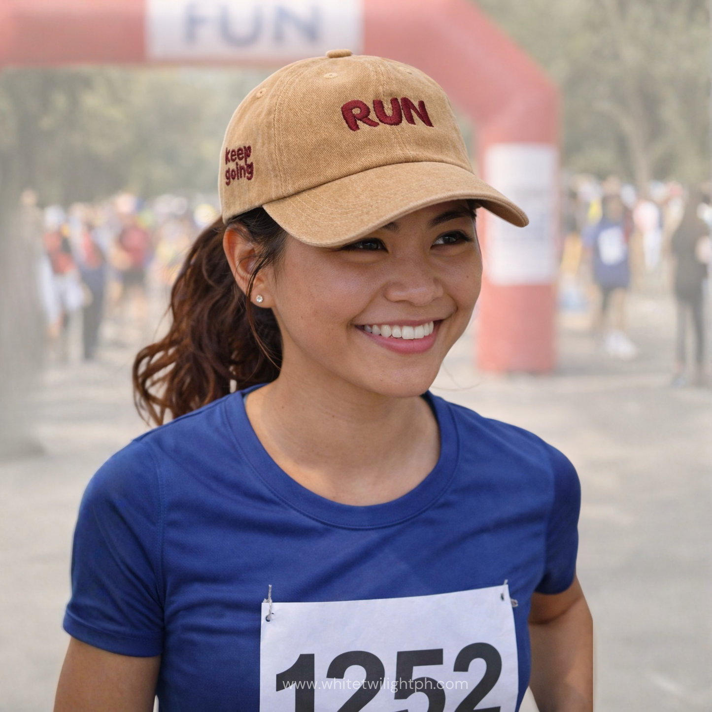 WTP Affirmation Cap – “RUN / Keep Going” Embroidered Hat | Motivational Baseball Cap for Runners, Walkers & Everyday Life | Unisex Adjustable Casual Cap