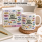 WTP Chef Daily Affirmations Mug – 11 oz Ceramic Coffee Mug for Chefs | Inspirational Gift for Kitchen Lovers | Positive Daily Affirmation Cup | Microwave & Dishwasher Safe