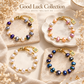 White Twilight PH Good Luck Collection | Irregular Pearl Bracelet with Gold-Tone Accents & Good Luck Charm