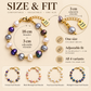 White Twilight PH Good Luck Collection | Irregular Pearl Bracelet with Gold-Tone Accents & Good Luck Charm