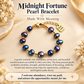 White Twilight PH Good Luck Collection | Irregular Pearl Bracelet with Gold-Tone Accents & Good Luck Charm