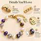 White Twilight PH Good Luck Collection | Irregular Pearl Bracelet with Gold-Tone Accents & Good Luck Charm