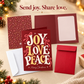 White Twilight PH Christmas Greeting Card with White Envelope and Red Money Envelope, Joy Love Peace Design, Blank Message Space, 4.13 x 5.83 Inches, 1 Set
