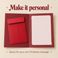 White Twilight PH Christmas Greeting Card with White Envelope and Red Money Envelope, Joy Love Peace Design, Blank Message Space, 4.13 x 5.83 Inches, 1 Set