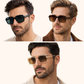White Twilight PH Soft Aura Shades – Square Fashion Sunglasses | Trendy Aesthetic Sunglasses | Lightweight Plastic Frame | Available in Black, Warm Brown, and Champagne Shades