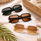 White Twilight PH Soft Aura Shades – Square Fashion Sunglasses | Trendy Aesthetic Sunglasses | Lightweight Plastic Frame | Available in Black, Warm Brown, and Champagne Shades