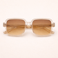 White Twilight PH Soft Aura Shades – Square Fashion Sunglasses | Trendy Aesthetic Sunglasses | Lightweight Plastic Frame | Available in Black, Warm Brown, and Champagne Shades
