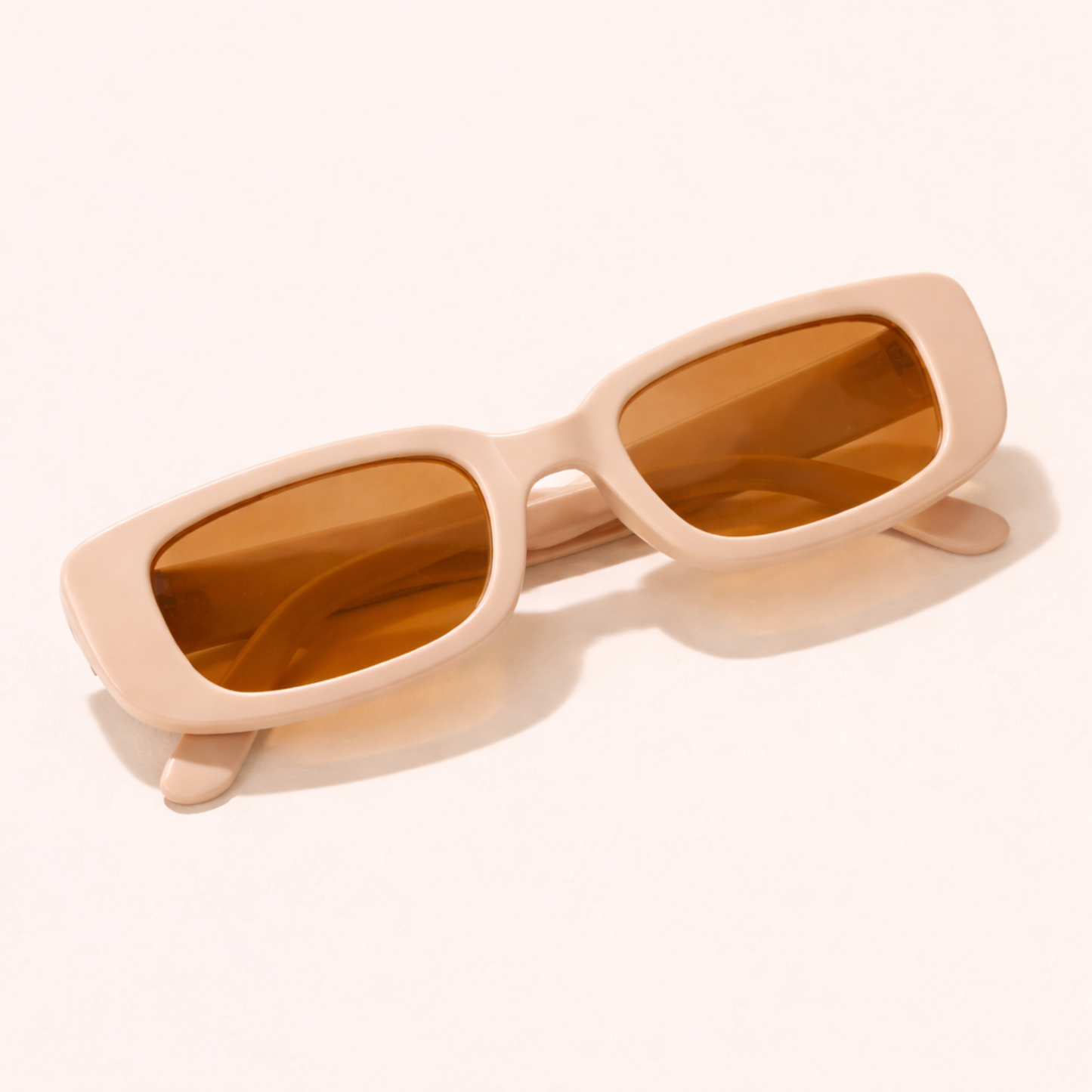 White Twilight PH Sunshine Energy Sunnies – Retro Rectangle Fashion Sunglasses for Women & Men | Trendy Thick Frame Vintage Shades | Stylish Everyday Sunglasses for Travel, Beach & Casual Outfits (Sold Individually)
