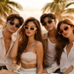 White Twilight PH Sunshine Energy Sunnies – Retro Rectangle Fashion Sunglasses for Women & Men | Trendy Thick Frame Vintage Shades | Stylish Everyday Sunglasses for Travel, Beach & Casual Outfits (Sold Individually)