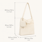 WTP Corduroy Tote Bag with Mini Pouch, Soft Shoulder Bag for Women, Casual Everyday Handbag with Side Pockets, Aesthetic Tote for School, Work, Travel, Shopping, Black Cream Sage Green