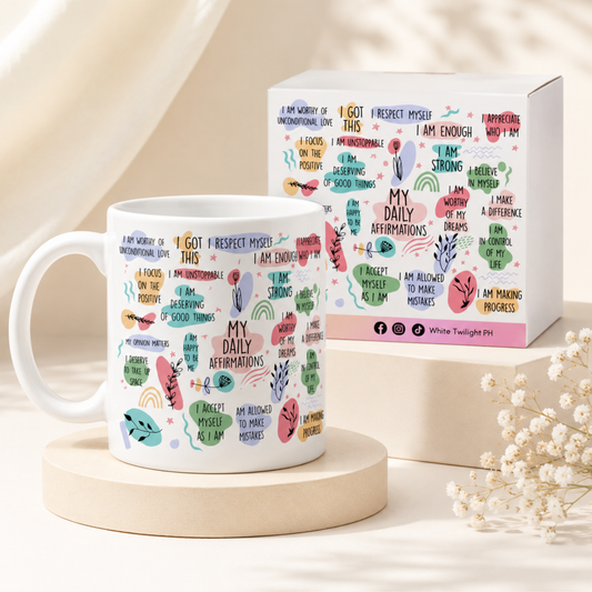 WTP My Daily Affirmation Mug, 11 oz | Aesthetic, Self Care, Motivational, Positivity Gift Mug, Design 1