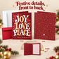 White Twilight PH Christmas Greeting Card with White Envelope and Red Money Envelope, Joy Love Peace Design, Blank Message Space, 4.13 x 5.83 Inches, 1 Set