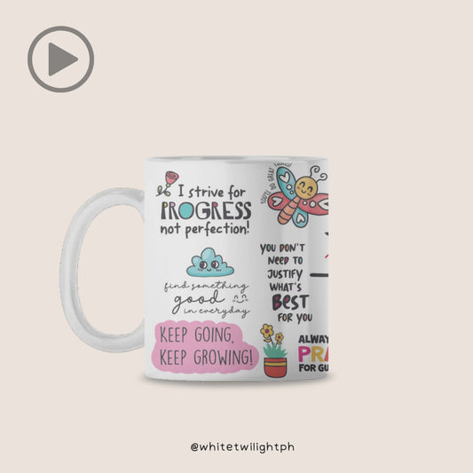 WTP My Daily Reminders Mug, 11 oz | Aesthetic, Self Care, Motivational, Positivity Gift Mug