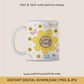 WTP Digital Sublimation Mug Wrap, Affirmation Sunflower Mug Wraps, Daily Affirmations, Sunflower Sublimation Design, Inspirational Sublimation